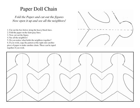 Printable Paper Doll Chain Template Pdf